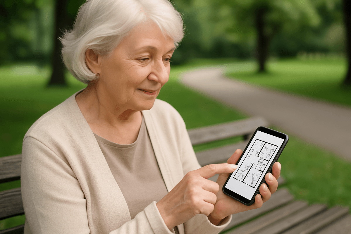 Prospect Using a Mobile Device on the Go
